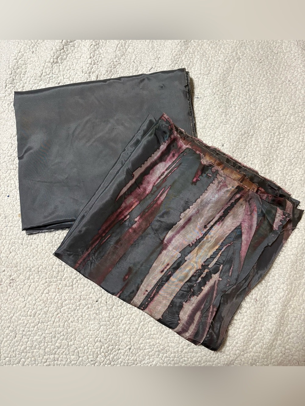 Tie Dye Design/Plain Polyester Fabric